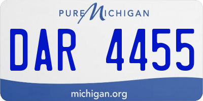 MI license plate DAR4455