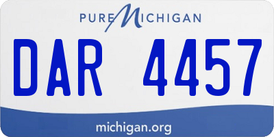 MI license plate DAR4457