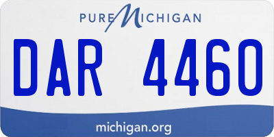 MI license plate DAR4460