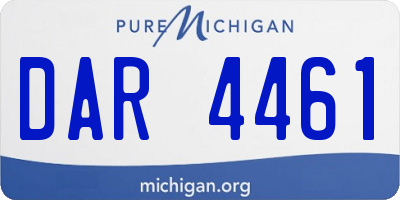 MI license plate DAR4461