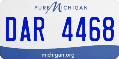 MI license plate DAR4468