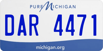 MI license plate DAR4471