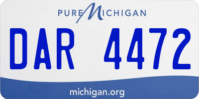 MI license plate DAR4472