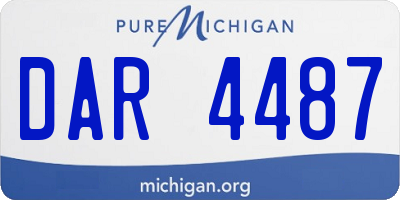 MI license plate DAR4487