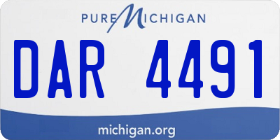 MI license plate DAR4491