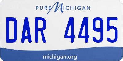 MI license plate DAR4495