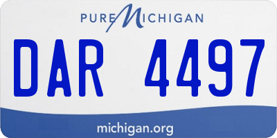 MI license plate DAR4497