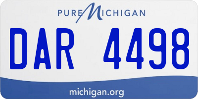 MI license plate DAR4498