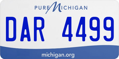 MI license plate DAR4499