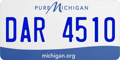 MI license plate DAR4510