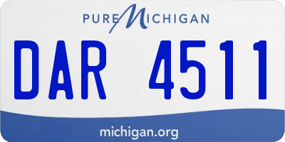 MI license plate DAR4511