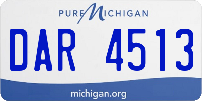 MI license plate DAR4513
