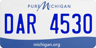 MI license plate DAR4530