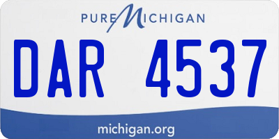 MI license plate DAR4537