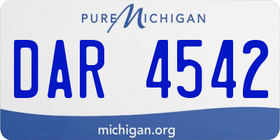 MI license plate DAR4542