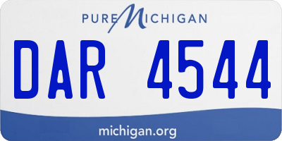 MI license plate DAR4544