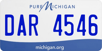 MI license plate DAR4546