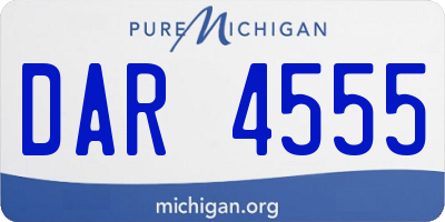 MI license plate DAR4555