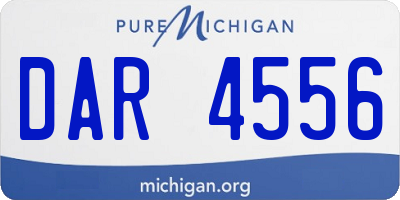 MI license plate DAR4556