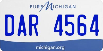 MI license plate DAR4564