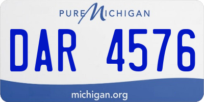 MI license plate DAR4576