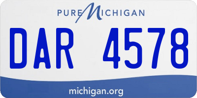 MI license plate DAR4578