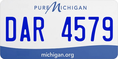 MI license plate DAR4579