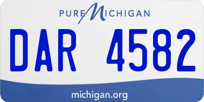 MI license plate DAR4582
