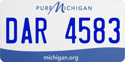 MI license plate DAR4583