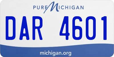 MI license plate DAR4601