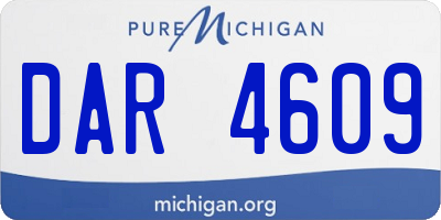 MI license plate DAR4609