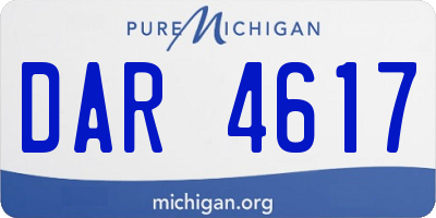 MI license plate DAR4617