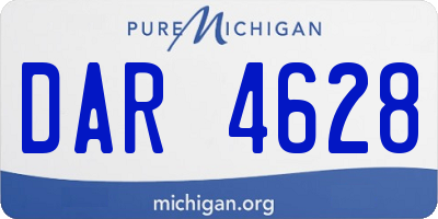 MI license plate DAR4628