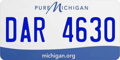 MI license plate DAR4630