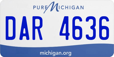 MI license plate DAR4636