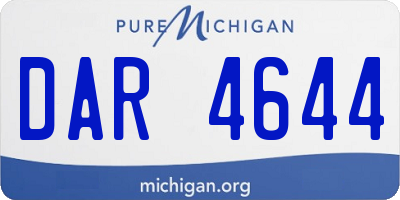 MI license plate DAR4644