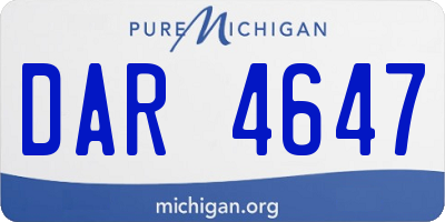 MI license plate DAR4647