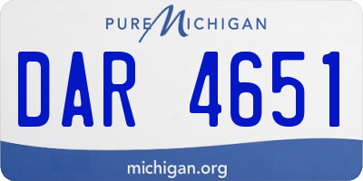 MI license plate DAR4651