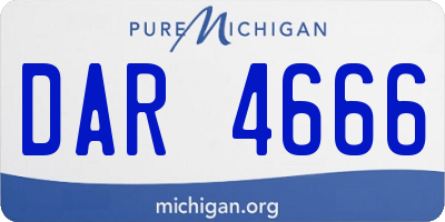 MI license plate DAR4666