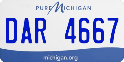 MI license plate DAR4667