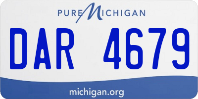 MI license plate DAR4679
