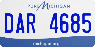 MI license plate DAR4685
