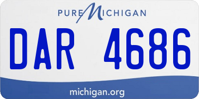 MI license plate DAR4686