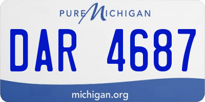 MI license plate DAR4687