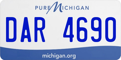 MI license plate DAR4690