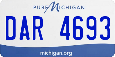 MI license plate DAR4693