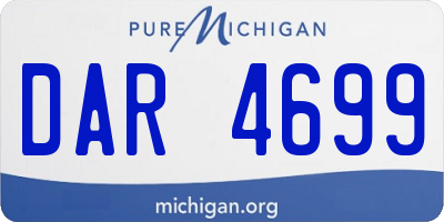 MI license plate DAR4699