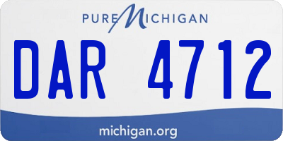 MI license plate DAR4712