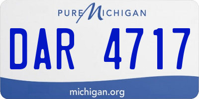 MI license plate DAR4717