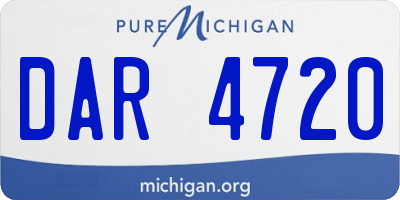 MI license plate DAR4720